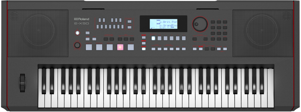Roland E-X50 arranger keyboard top view