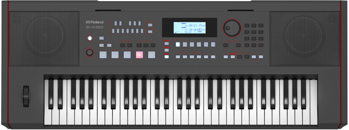 Roland E-X50 arranger keyboard top view