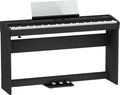 Roland FP-60X digital piano in black with furniture stand and pedal unit