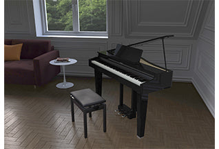 Roland GP-3 compact digital grand piano in a home setting