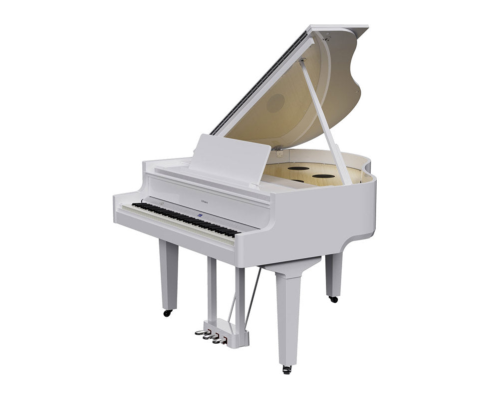 Roland GP-9 digital grand piano in Polished White