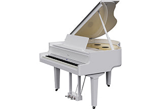 Roland GP-9 digital grand piano in Polished White