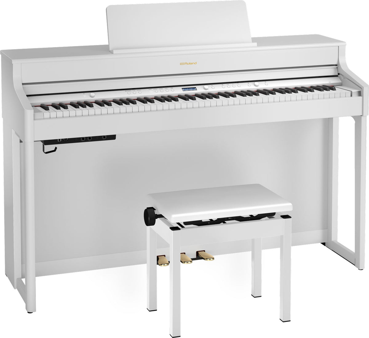 Roland HP702 digital piano in Satin White