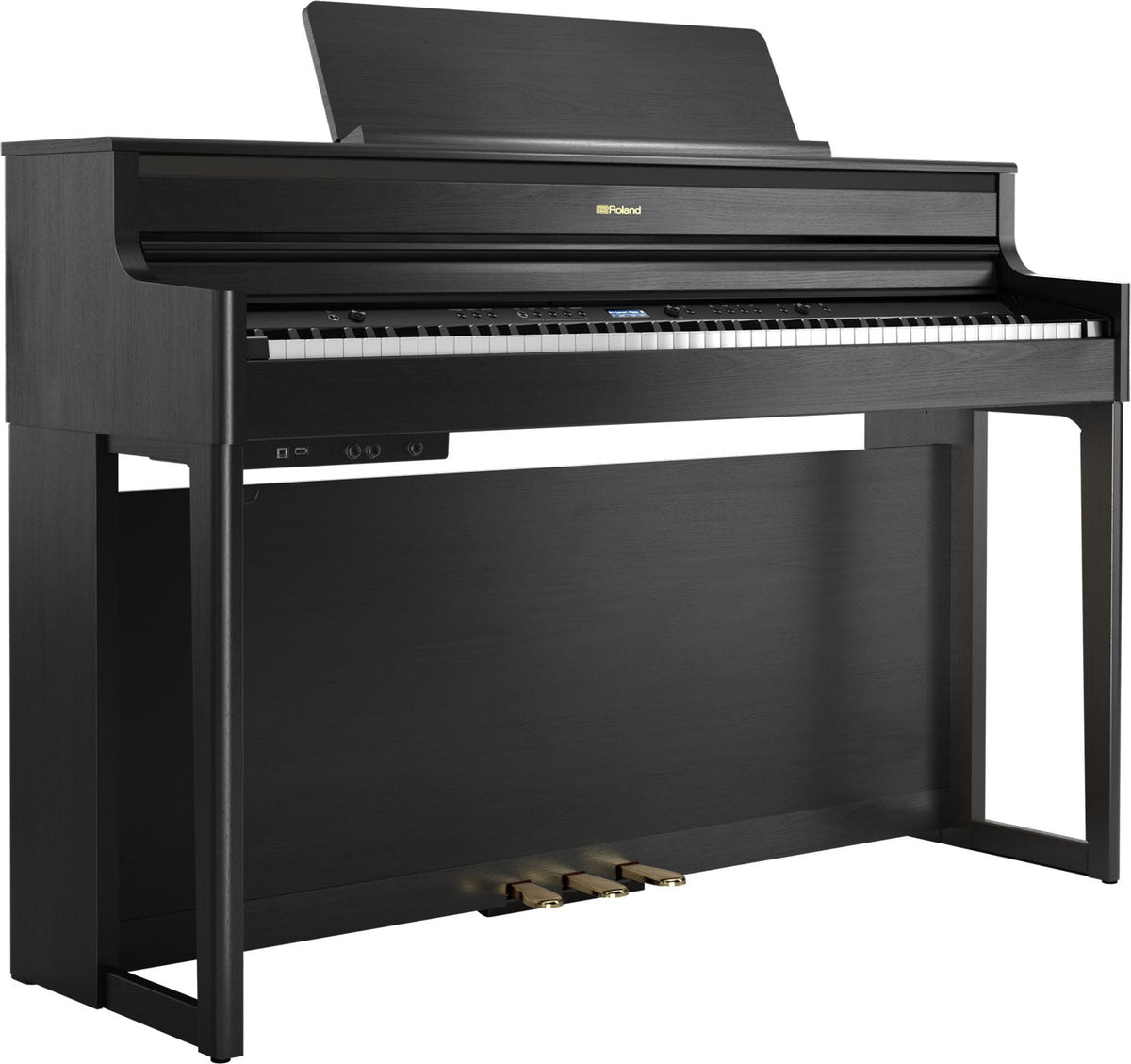 Roland HP704 digital piano in Charcoal Black