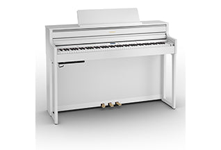 Roland HP704 digital piano in White