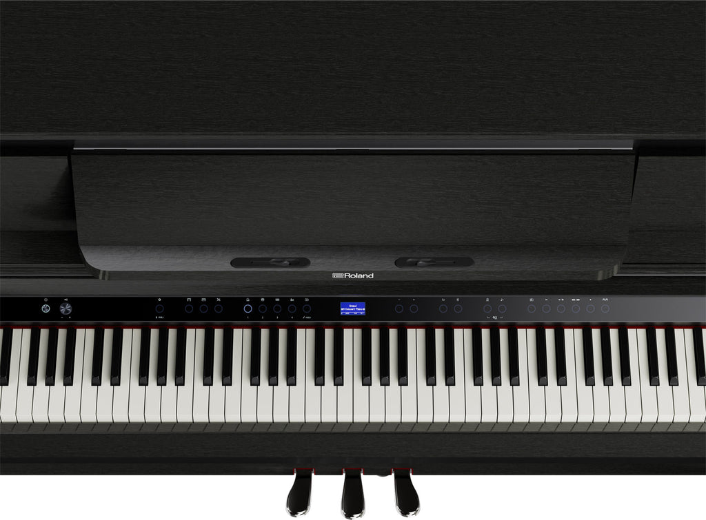 Roland LX-6 digital piano illuminated control panel