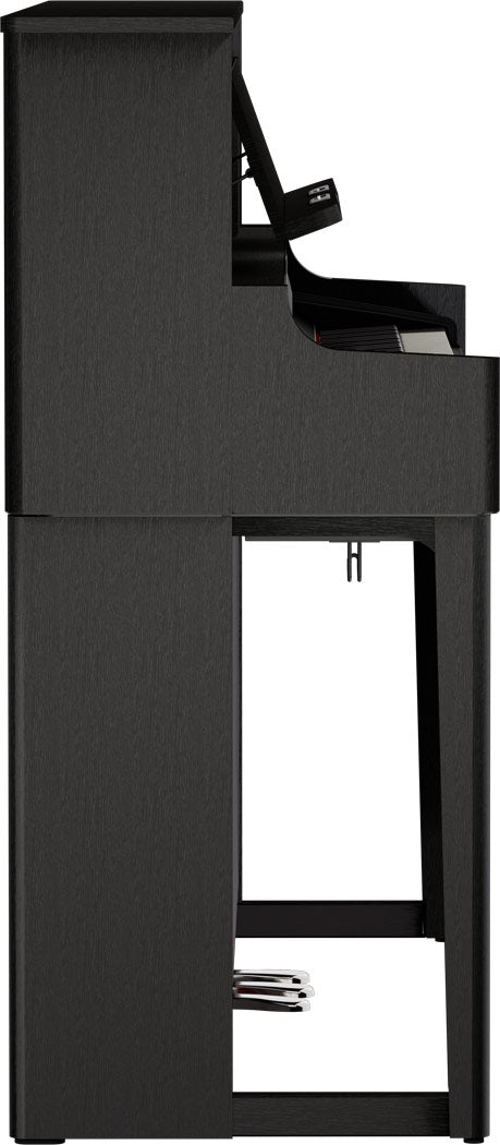 Roland LX-6 digital piano Charcoal Black side view