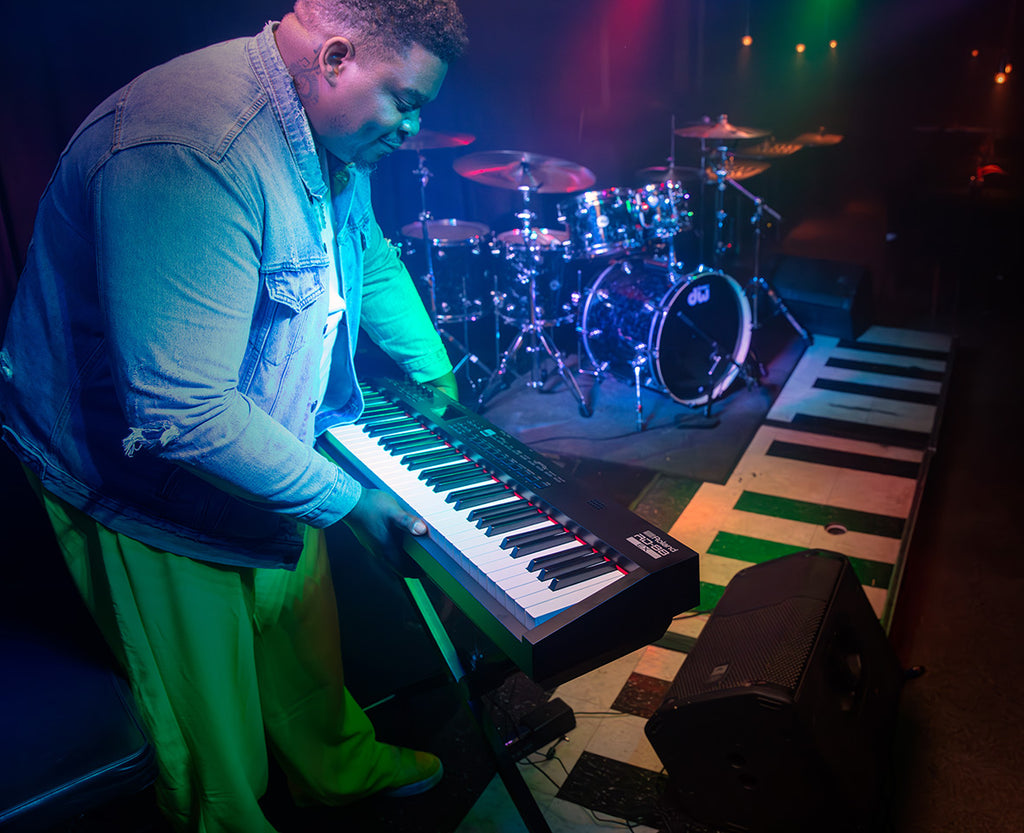 Roland RD-88 EX stage piano in live performance