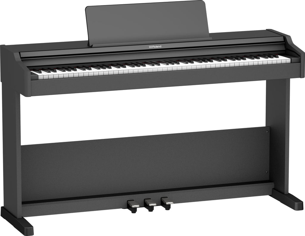 Roland RP107 digital piano open angled view