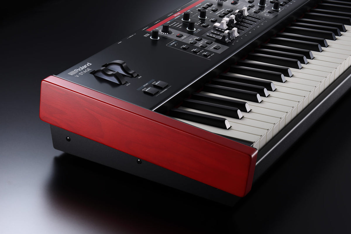 Roland V-STAGE 88 side panel and keyboard detail
